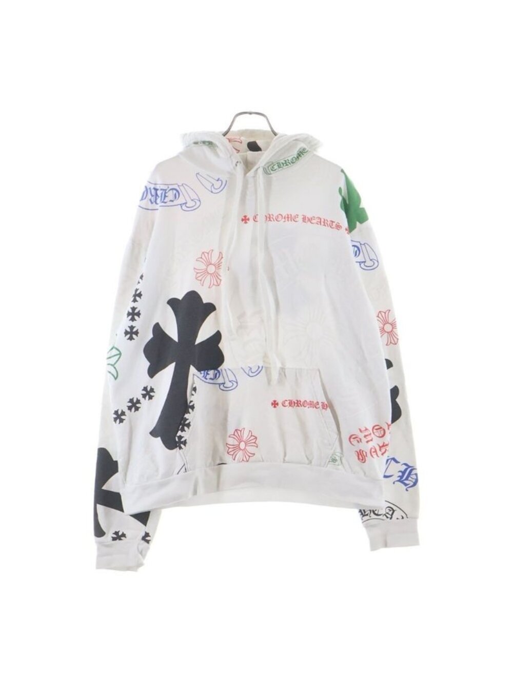 Chrome Hearts Stencil Hoodie Print Pullover White